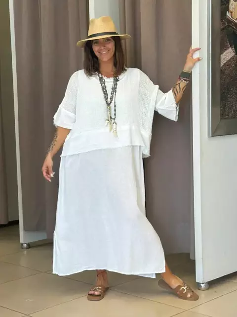 Vestido italiano con remera superpuesta - comprar online