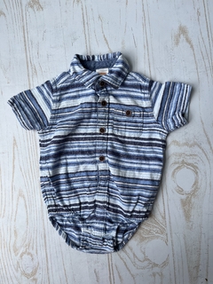 Body Camisa - 3 a 6 meses