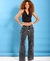 Calça Jeans Glitter Preta na internet
