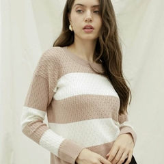 SWEATER QUITO TRENZA RAYAS