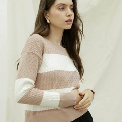 SWEATER QUITO TRENZA RAYAS - comprar online