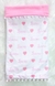Manta COM POMPOM -Coração Rosa