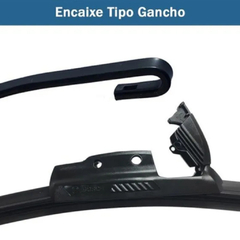 Par Palhetas Limpador Para-brisa Tiger Auto HB20 Ano 2012 a 2018 Encaixe Gancho - SJE PARTS