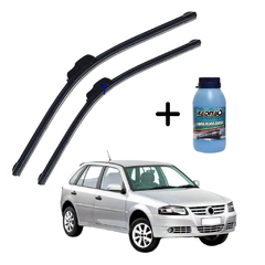 Kit 2 Palhetas + Limpador Parabrisa Gol 1995 a 2013