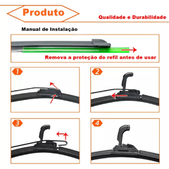 Kit 3 Limpador De Parabrisa Silicone Chuva Palio 1996 A 2011 - comprar online