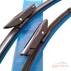Par Palhetas Limpador De Parabrisa Dianteiro Para Renault Logan 2014 15 16 17 18 19 20 21 2022 - SJE PARTS