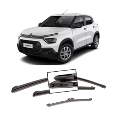 Kit 3 Palheta Limpador Para-brisa Dianteira + Traseira Citroen C3 2022>