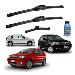 Kit 3 Limpador De Parabrisa Silicone Chuva Palio 1996 A 2011