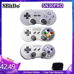 8bitdo sf30 pro sn30 pro gamepad sem fio bluetooth controlador de joystick para - comprar online