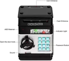 Cofrinho Digital Senha Automatico Moedas Notas Alarme - loja online