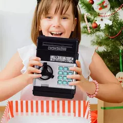 Cofrinho Digital Senha Automatico Moedas Notas Alarme - comprar online