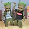 Vida tamanho 1:1 homem da árvore 21cm groot figura de ação galaxy guardians