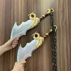 Imagem do God of War 4 Athena Blade Chama Tomahawk Acorrentado Cosplay Prop, Golden Dragon