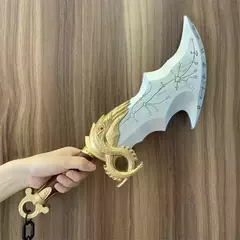 God of War 4 Athena Blade Chama Tomahawk Acorrentado Cosplay Prop, Golden Dragon na internet
