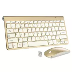 Conjunto ultra fino de teclado e mouse sem fio, receptor USB, 2,4 GHz, compatív - comprar online