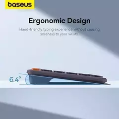 Imagem do Baseus Teclado Sem Fio Bluetooth 5.0 2.4G USB Silencioso EUA Layout Teclados EN