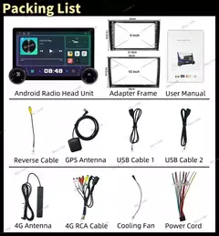 Rádio Do Carro Android com Navegação GPS, Carplay Multimídia, Unidade De Cab - Kong Games