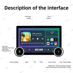 Rádio Do Carro Android com Navegação GPS, Carplay Multimídia, Unidade De Cab - comprar online