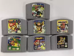 cartucho de videogame N64, Mary Rook, Mario Kart, Super Sm Super SmaSh Bros** - **Mario Kart** - **Super Mario** - **GoldenEye 007** - **Zelda Majora - loja online