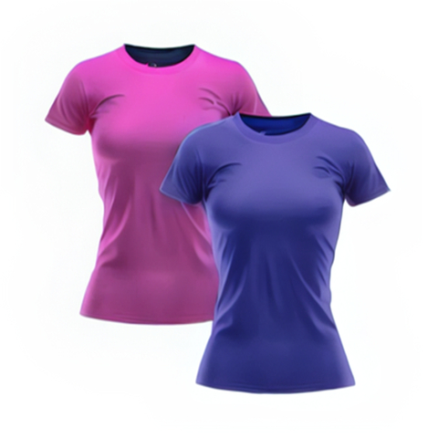 Kit 2 Camisetas Femininas Dry Fit