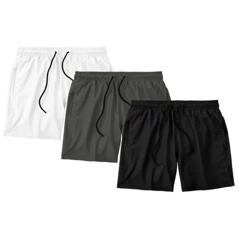 Kit 3 Bermudas Shorts Masculinas Tactel