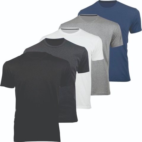 Kit 5 Camisetas Masculinas Algodão