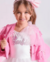 JAQUETA SARJA CONCEITO MANGA BUFANTE PACHTES BARBIE ROSA CHICLETE na internet