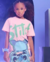 CONJUNTO BLUSA E SHORTS STITCH BLOSSOM ROSA - Kodomo Boutique