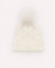 TOUCA TRICOT CANELADA BORDADOS POMPOM PELE OFF WHITE - comprar online