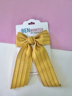 Laço Bella - Amarelo Queimado -textura - comprar online