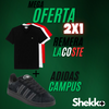 Remera Lacoste + Adidas campus