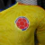 Camisa da seleção da Colômbia para a Copa do Mundo 2026, modelo jogador Adidas masculina, amarela com detalhes em vermelho e azul, manga longa