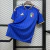 Camisa azul da seleção da Itália masculina para torcedores, modelo Adidas com escudo da Itália e detalhes dourados