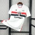 Camisa de futebol São Paulo branca vermelha e preta uniforme moderno
