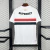Camisa de futebol São Paulo branca vermelha e preta uniforme moderno