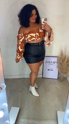 Short Saia couro Fake Plus - comprar online