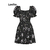 Lovito Casual Vestido Feminino Floral Amarrado L68ED190 (Preto) - loja online