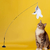 Varinha Interativa Para Gato Brinquedo Interativo Simulação de Pássaro Com Pena e Sino Para Pet