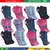 Kit 12 Pares Meias Feminina Multicolor Casual Cano Curto Cor Variados - comprar online