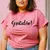 Camiseta Feminina Estampada GuGi Gratidão! Com Corações 100% Algodão Macio C - comprar online
