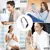 Um conjunto de massageador facial elétrico 5 modos 12 configurações de intens na internet