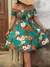Plus size verão elegante feminino floral impressão vestido casual férias vint - loja online