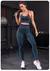 Leggings de cintura alta sem costura Treino para mulheres, conjunto de ioga, rou