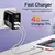 Carregador rápido usb de 3 portas com display led, adaptador de telefone para i - EDUARDO ULTILIDADES