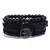 pulseira masculina 4 peças/conjunto Trançado Envoltório Pulseiras De Couro pa - loja online