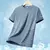 Camiseta de corrida masculina verão gelo seda fina superior impressão reflexiv