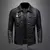 Jaqueta de couro de lapela masculina outono oversized fino motocicleta equitação terno inverno engrossado couro do plutônio roupas de trabalho à prova dwaterproof água