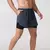 Imagem do Calções de corrida masculinas de secagem rápida fitness preto dupla camada sh