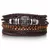 pulseira masculina 4 peças/conjunto Trançado Envoltório Pulseiras De Couro pa - comprar online