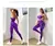 Novo conjunto de terno de yoga sem costura tingido com gravata pendurado pescoç na internet